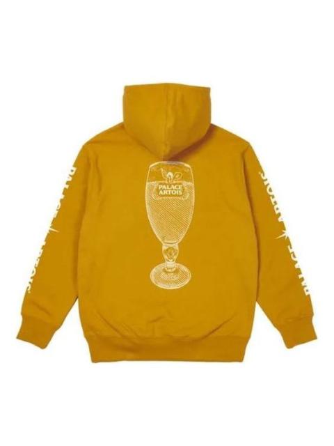 Palace X Stella Artois FW21 Logo Hoodie 'Yellow' PLA-FW21-288