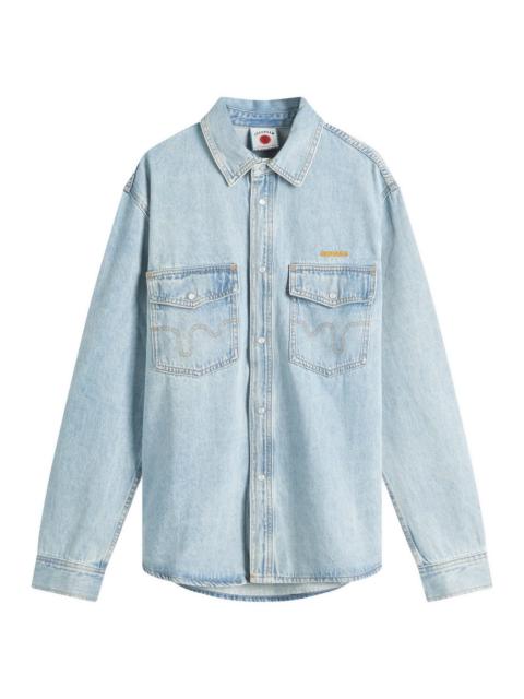ICECREAM ICECREAM Chainstitch Light Wash Denim Shirt
