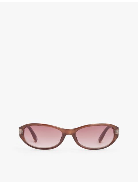 Le Specs Dont Cha oval-frame polycarbonate sunglasses