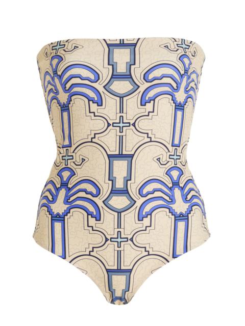 Exclusive Edge Strapless One-Piece Swimsuit print