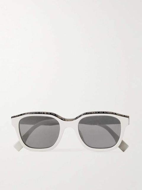 Bilayer Square-Frame Acetate Sunglasses