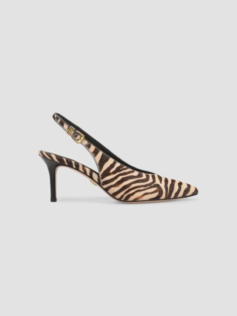 VERONICA BEARD Women's Luciana 70MM Zebra-Print Calf Hair Slingback Pumps - Ziger Brown