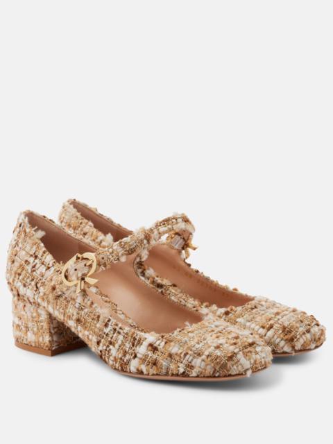 Gianvito Rossi Mary Ribbon bouclé pumps