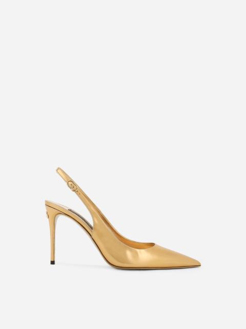 Calfskin slingbacks