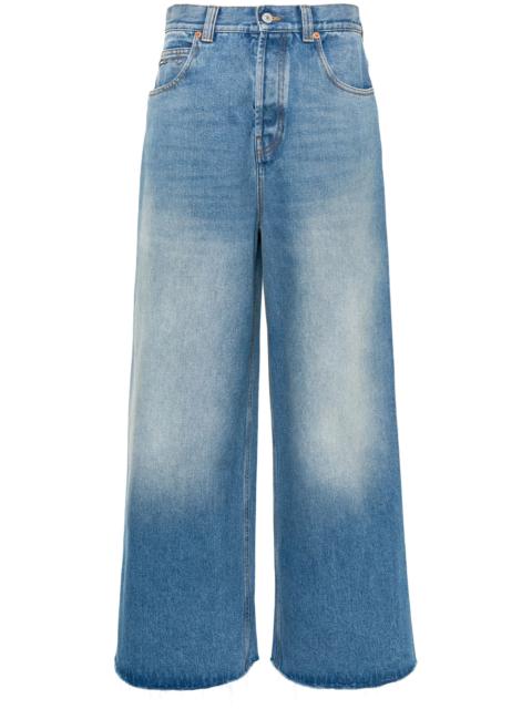 Horsebit-detail Wide-leg Jeans