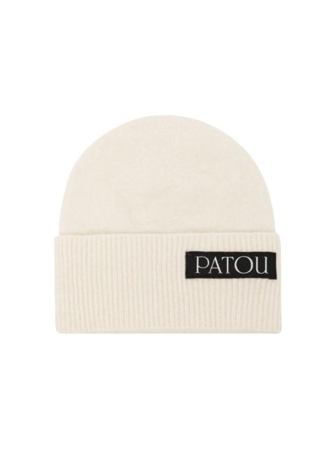 PATOU logo-patch ribbed beanie