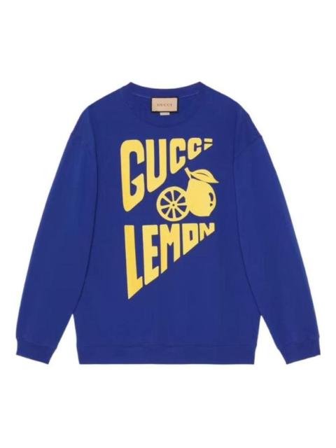 GUCCI 'Gucci Lemon' cotton sweatshirt
