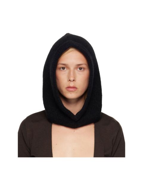 Rick Owens Black Tower Alpaca Knit Hood