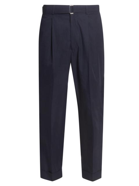 OFFICINE GÉNÉRALE Men Hugo Cotton Poplin Pleated Trousers - Dark Navy