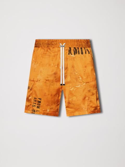 AMIRI ARMY STENCIL CARGO SHORT