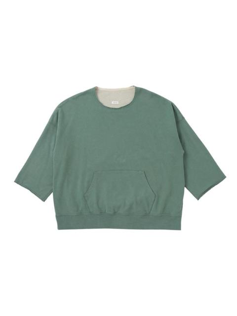 visvim BURROW DUAL SWEAT DMGD GREEN