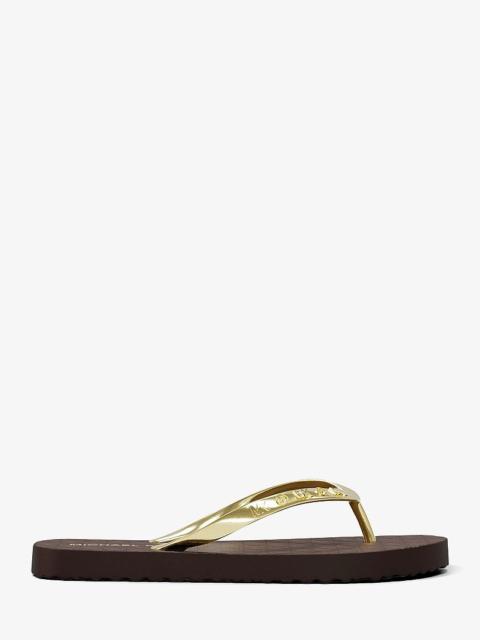 MICHAEL KORS Signature Logo Flip Flops