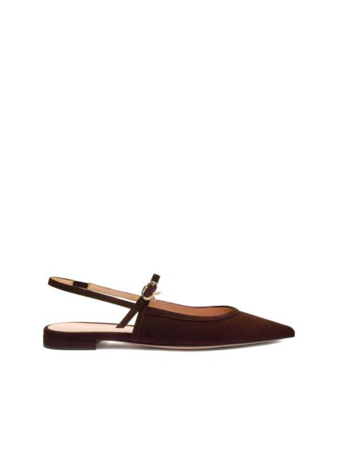 Gianvito Rossi slingback-buckle ballet flats