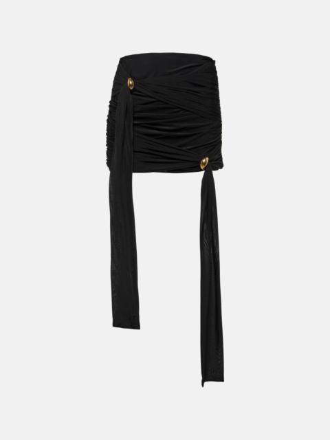 Blumarine draped jersey 미니 스커트