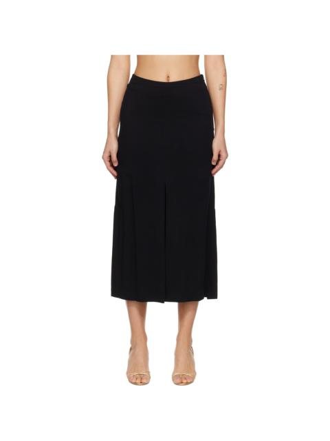 RECTO Black Front Slit Midi Skirt