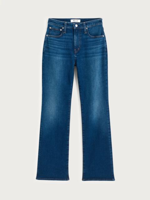 Madewell The Curvy Flare Crop Jean in Super Stretch Denim