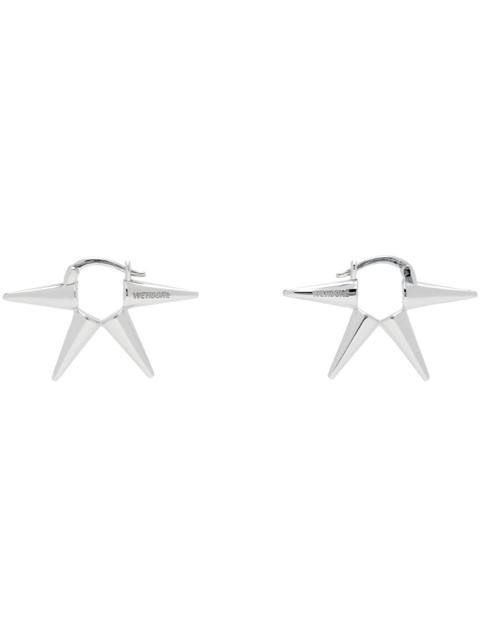 We11done Silver Spike Hoop Earrings