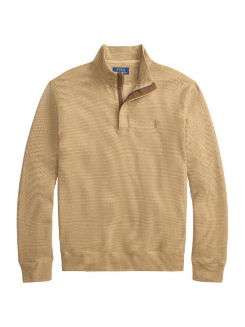 Polo Ralph Lauren Men's Hounstooth Cotton-Blend Half-Zip Sweater - Classic Camel Puppy Tooth