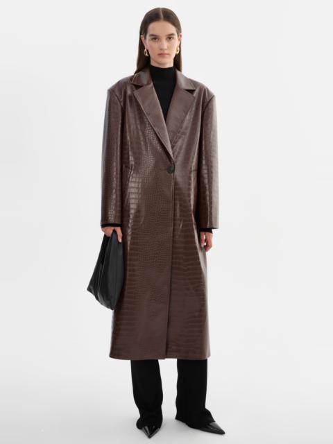 LAMARQUE EBBA | Faux Leather Croco Coat