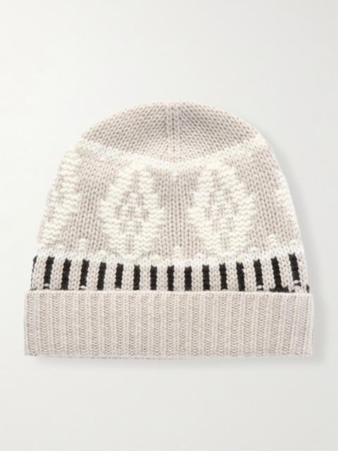 arch4 Lorenz Fair Isle cashmere beanie Ivory