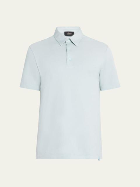 Brioni Men's Jersey Pique Polo Shirt