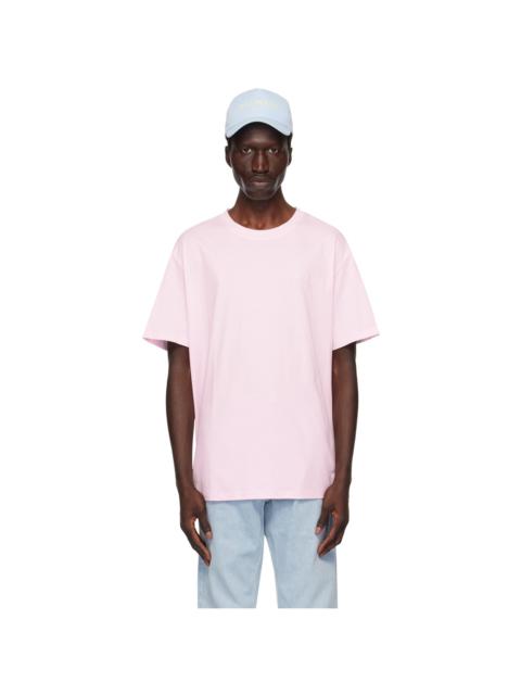 Pink 'Balmain Signature' T-Shirt