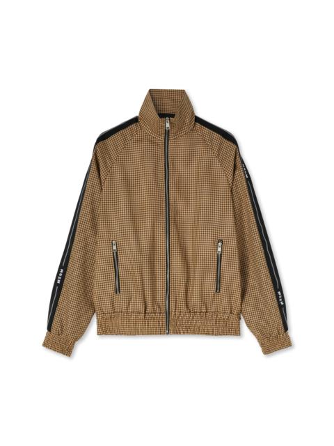 MSGM Wool bomber jacket with "Micro Check Wool" pattern