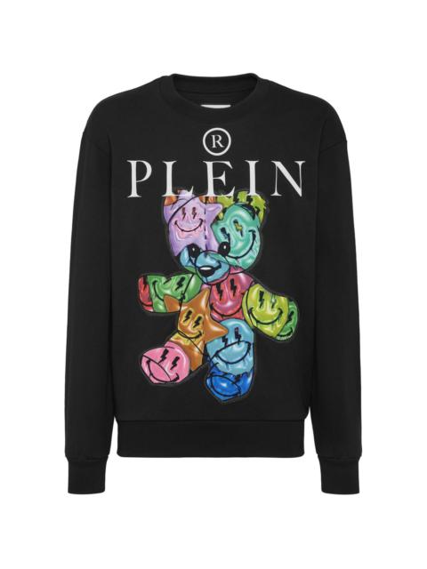 PHILIPP PLEIN teddy bear-print cotton sweatshirt