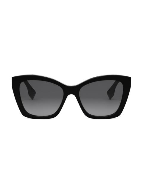 FENDI Women's Lettering 55MM Square Sunglasses - Black