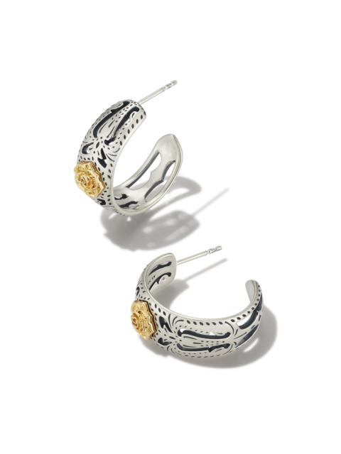 KENDRA SCOTT Ansel Rose Hoop Earrings in Mixed Metal