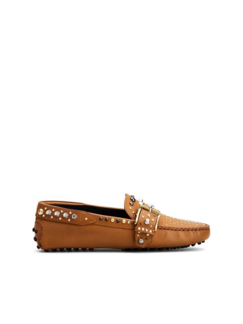 Tod's Gommino studded-buckle loafers