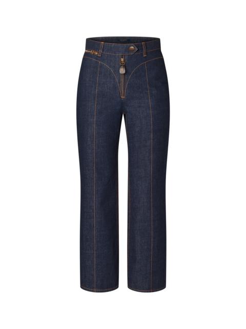 Louis Vuitton Indigo Blue Cropped Jeans