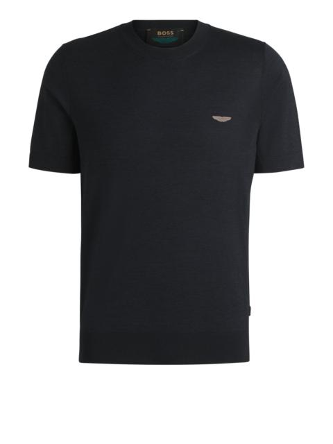BOSS X ASTON MARTIN KNIT T-SHIRT IN SILK AND COTTON