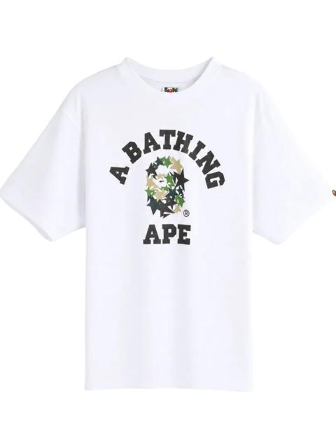 A BATHING APE® Sta College Relaxed Fit Tee "White" 1L80110314 WHT