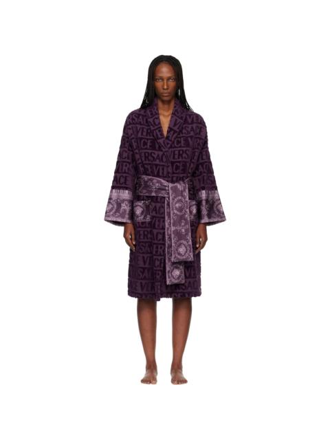 VERSACE Purple 'I Heart Baroque' Bathrobe