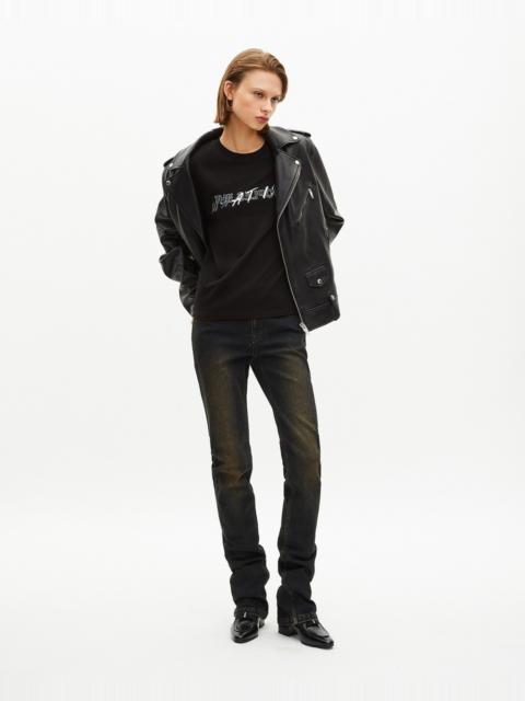 The Kooples WHAT IS BLACK METALLIC EFFECT T-SHIRT