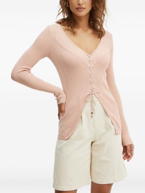 GUESS USA lace-up top