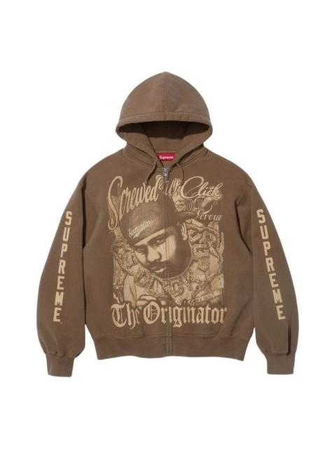 Supreme Supreme x DJ Screw SS26 Zip Up Hooded Sweatshirt 'Brown' SUP-SS26-145-BRN