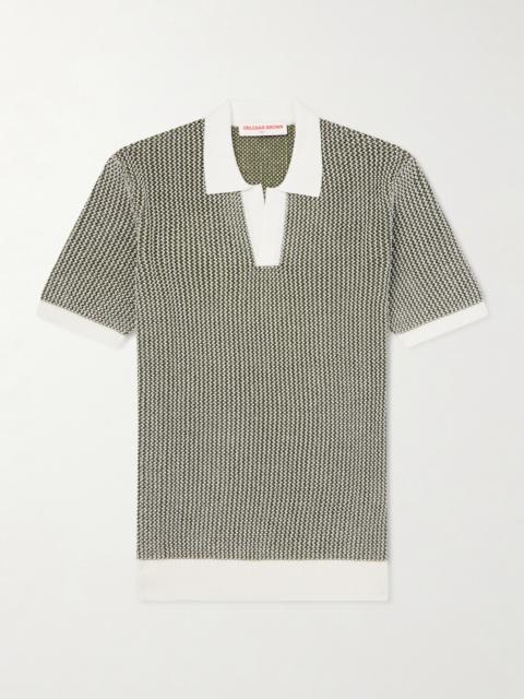 ORLEBAR BROWN Horton Slim-Fit Crocheted Cotton Polo Shirt