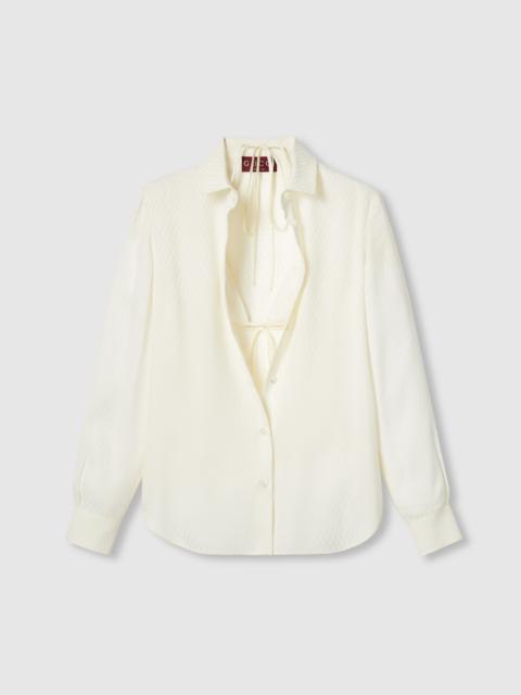 GUCCI Gucci silk jacquard shirt and bra set