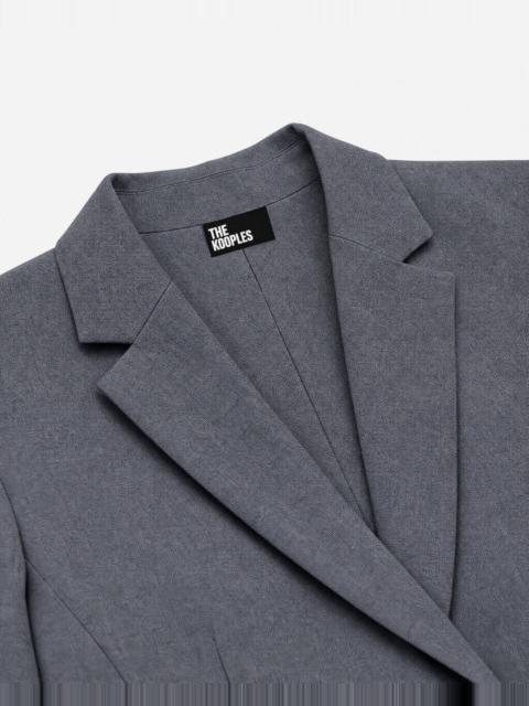 The Kooples FITTED TAILORED JACKET IN GRAY WOOL BLEND