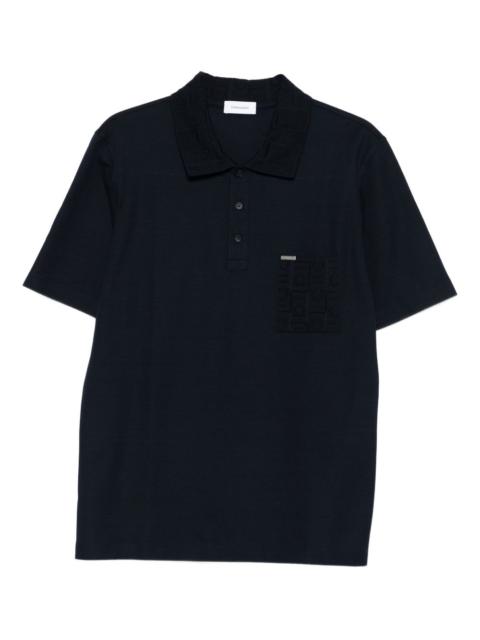 FERRAGAMO logo-plaque polo shirt