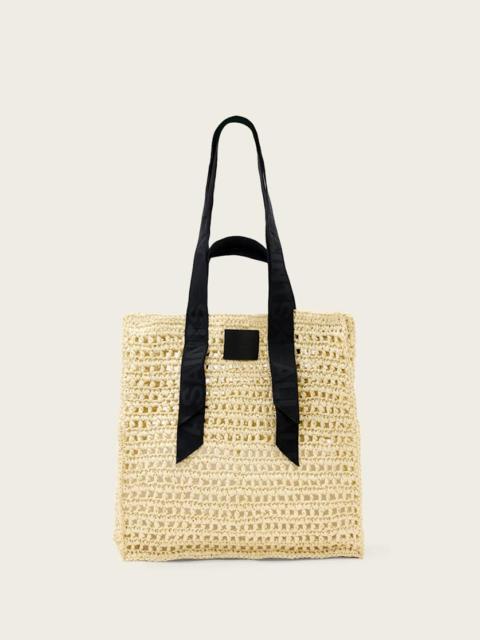 ALLSAINTS LULLAH WOVEN PAPER MESH TOTE BAG