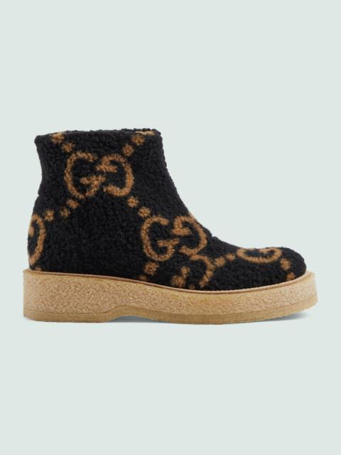 GUCCI Women's GG wool effect ankle boot