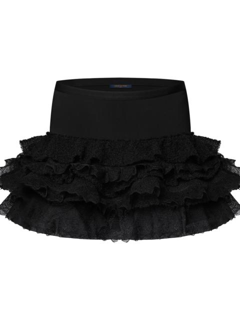 Louis Vuitton Lace Frill Mini Skirt