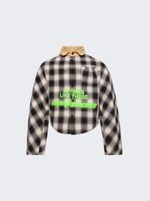 RRR123 IN TIMES LIKE THESE ABRAXAS BLACK PLAID SHIRTS