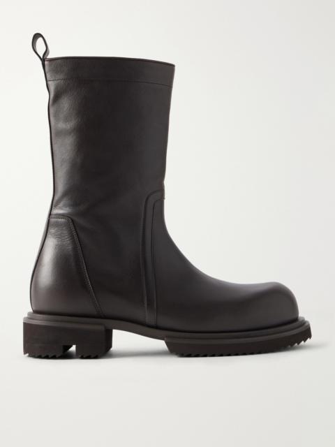 Rick Owens Creeper Gabe Washed Leather Lace-Up Boots
