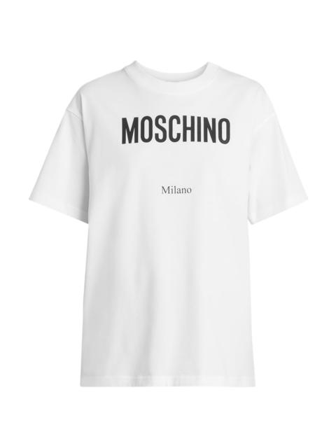 Moschino Women's Logo Cotton T-Shirt - Multi White