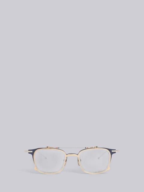 Thom Browne TB817 - Navy Matte Iron Clubmaster Sunglasses