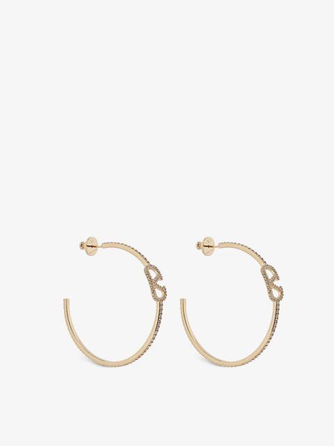 Valentino Logo-embellished brass earrings